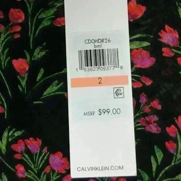 NWT $99 Calvin Klein Womens 2 Ruffle Sleeve Dress - Picture 5 of 5